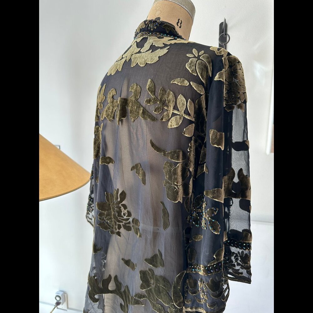 HALE BOB cut velvet sheer top - Picture 2 of 11